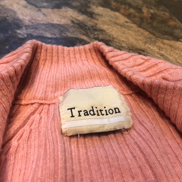 Pink Quarter-Zip Women’s Tradition Sweater - Picture 6 of 7